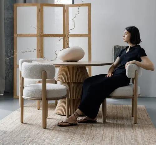 Dining Chair Julia | Natural | White