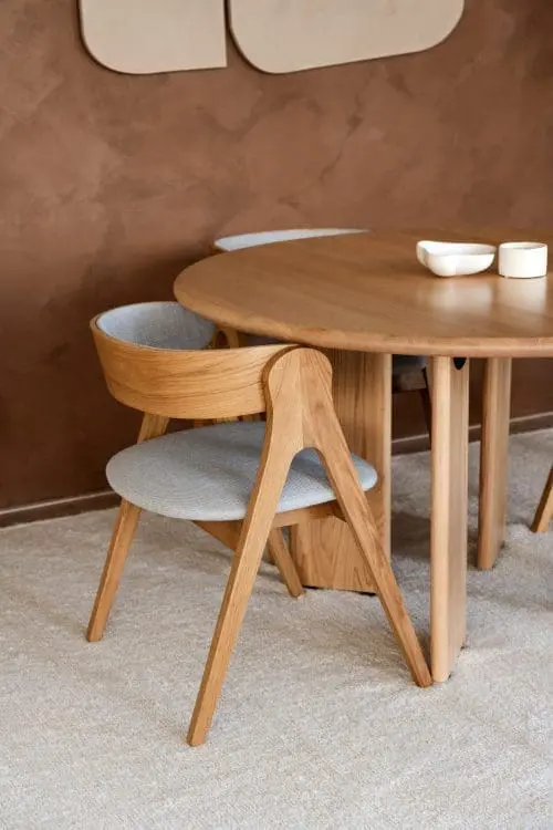 Dining Chair Anna | Natural | Blue