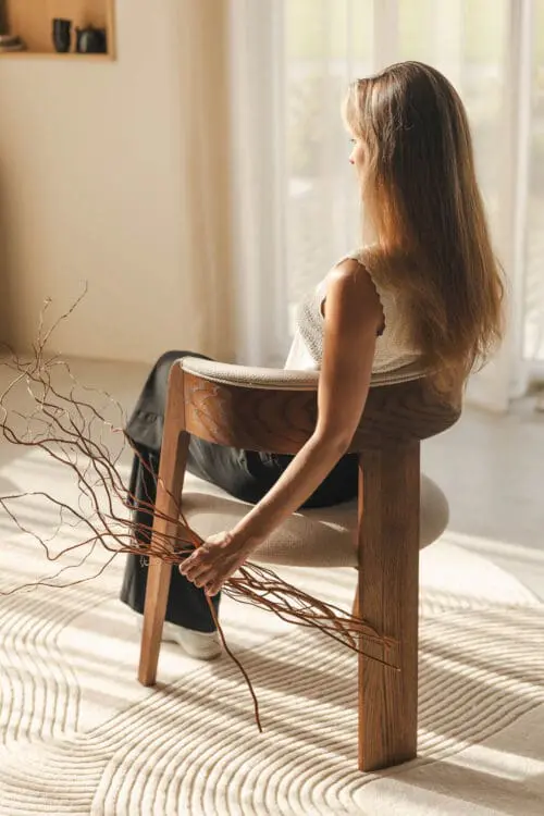 Lviv Dining Chair | Brown | Cream