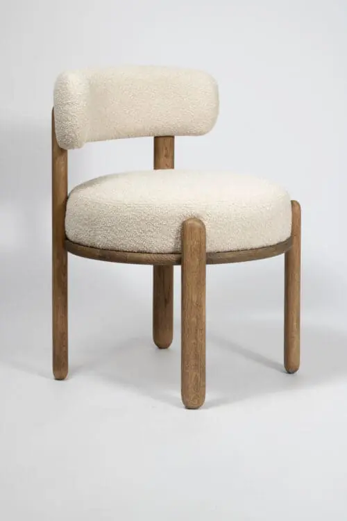 Julia Dining Chair | Bronze | Light Boucle
