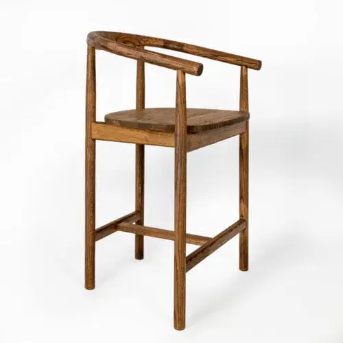 Calm Bar Stool | Bronze | Oak | Seat Height 63cm
