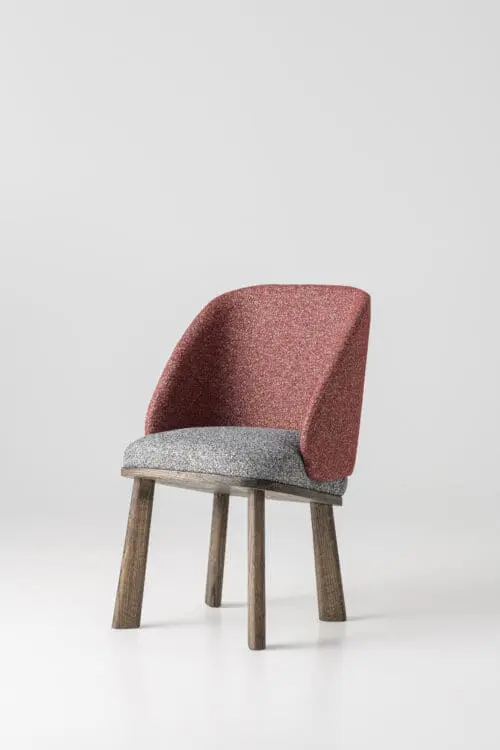 Dining Chair Sandy |  Smoked | Grey/Red