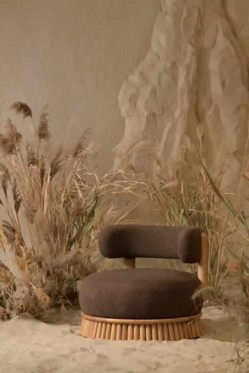 Draaibare Fauteuil Julia | Naturel | Bruin