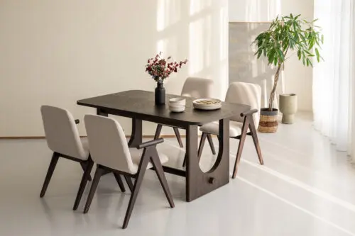Japandi Eettafel Carter | Brownie | Uitschuifbaar