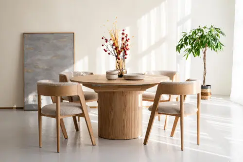 Japandi eettafel Milaan | Naturel | uitschuifbaar