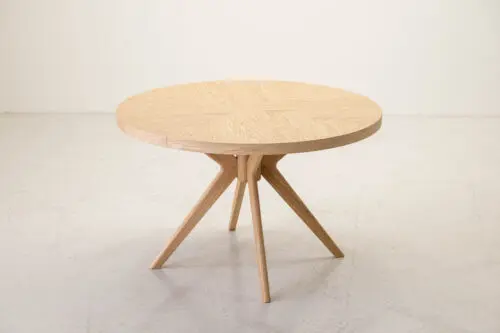Japandi Eettafel Mojo | Naturel | Uitschuifbaar | rond 120 cm