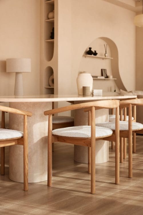 Eetkamerstoel Calm | Naturel | Teddy