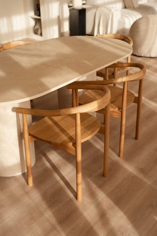 Chaise de salle à manger Calm | Marron | Chêne
