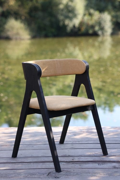 Dining Chair Anna | Black | Orange
