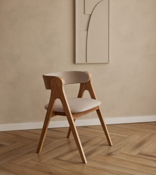 Eetkamerstoel Anna | Naturel | Crème