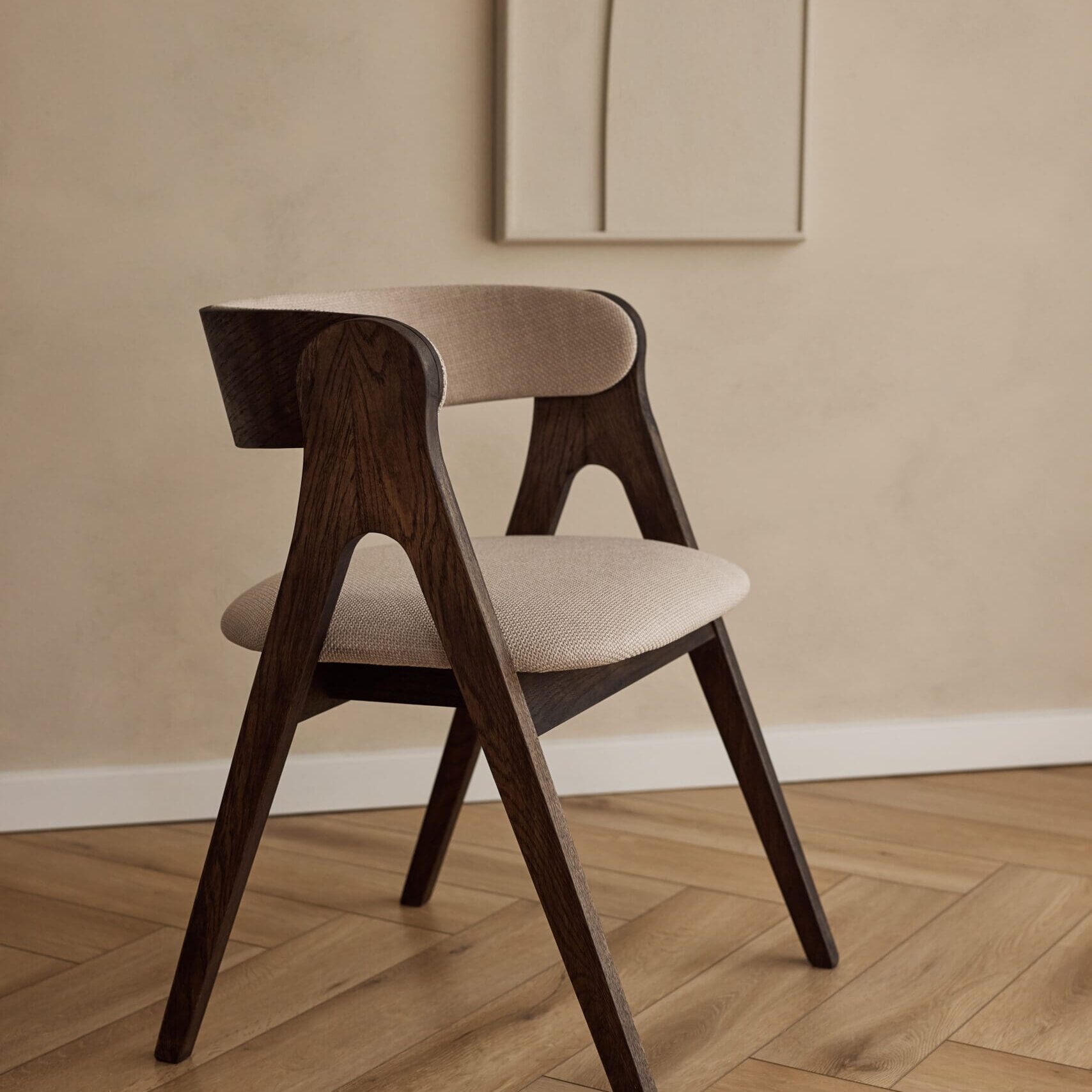 椅子 Anna Dining Chair Anna | Dark | Cream | Vechtdal Meubels