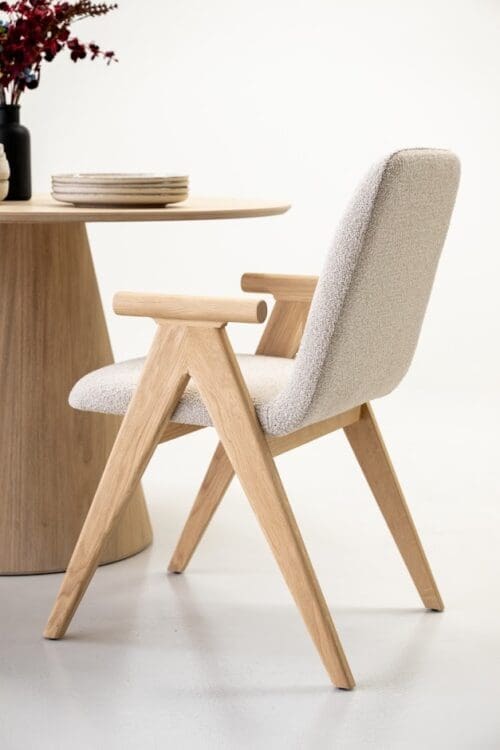 Eetkamerstoel Rosa  | Naturel | Teddy