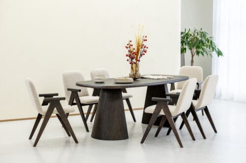 Eetkamertafel Rosa | Brownie | 220x100cm