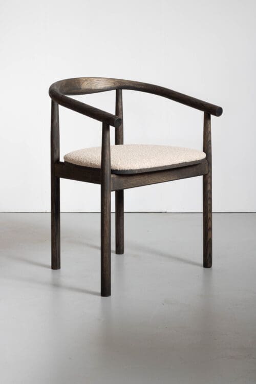 Eetkamerstoel Calm | Dark | Beige Bouclé