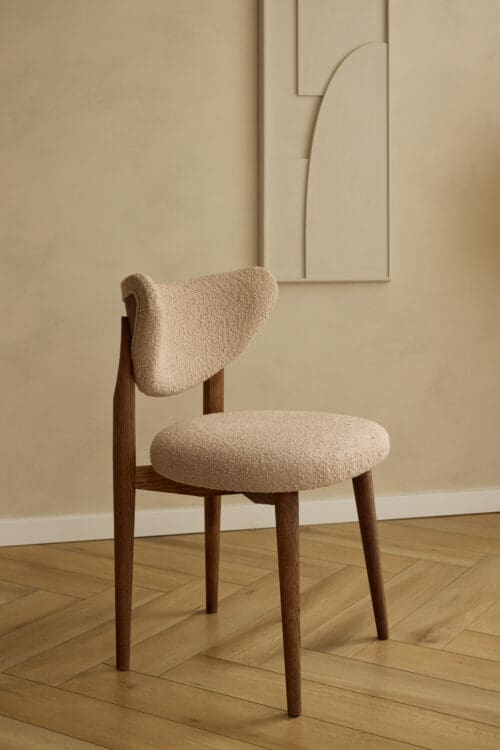 Bloom Dining Chair | Bronze | Boucle
