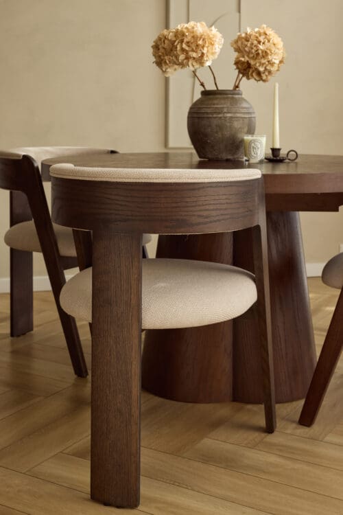 Eetkamerstoel Lviv | Donker Smoke | Creme