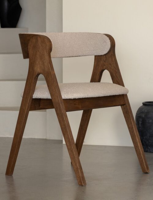 Eetkamerstoel Anna | Brons | Beige Boucle