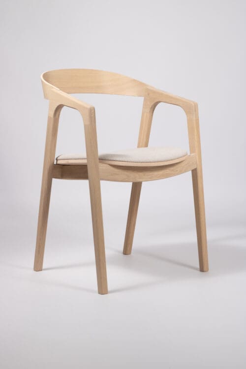 Eetkamerstoel Maral | Wit Eiken | Creme