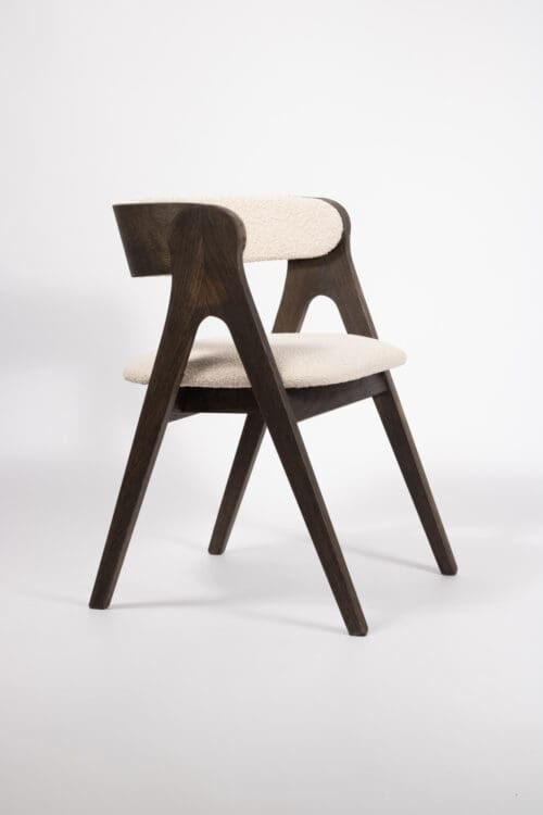 Eetkamerstoel Anna | Dark | Beige Boucle