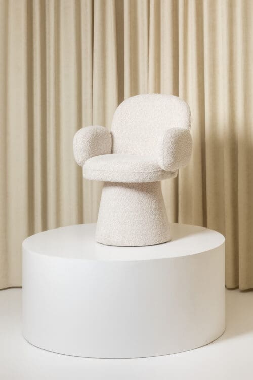 Swivel chair Mochi | Cream | Teddy