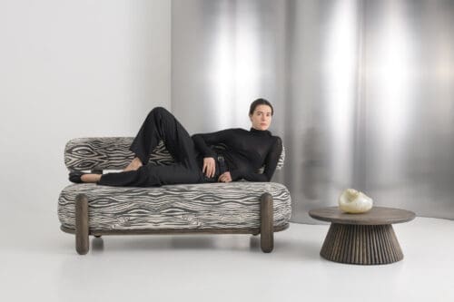Japandi dining bench Julia | Dark | Zebra