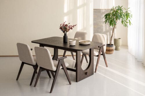 Japandi Dining Table Carter | Brownie | Extendable