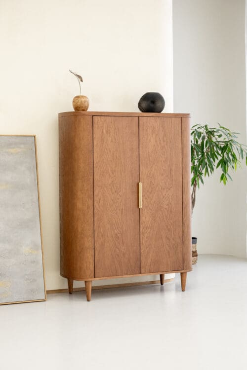 Japandi highboard Riverton | H160cm | Honey