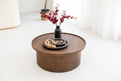 Japandi coffee table Rumo | Brown | Round 60cm